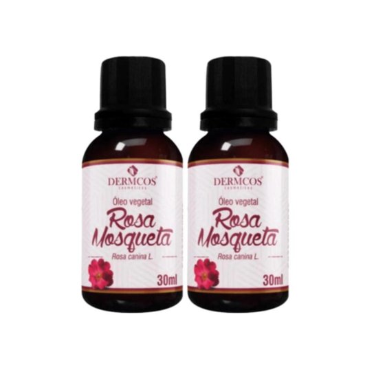 2 Óleos de Rosa Mosqueta Clareador de Manchas da Pele Anti Estrias Anti Celulite 30ml