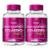 2 POTES DE COLÁGENO HIDROLISADO + ÁCIDO HIALURÕNICO COM VIT C + SELÊNIO + ZINCO 150 CÁPS 500MG - Rosa