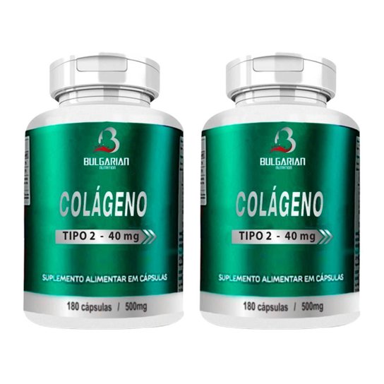 2x Colágeno Tipo 2 40mg 360 Cápsulas - Rápida Absorção