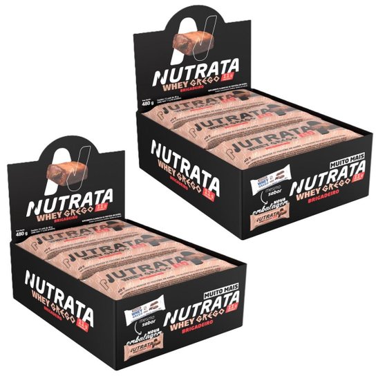 2x Grego Bar Brigadeiro - Nutrata 12 un.