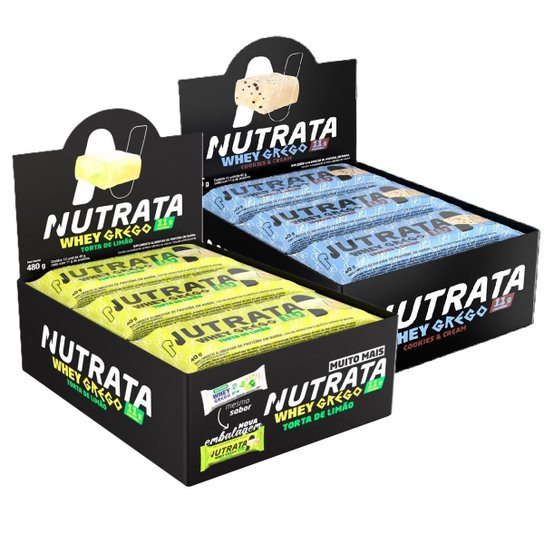 2x Grego Bar Cookies e Torta de Limão - Nutrata 12 un.