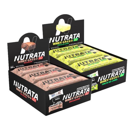 2x Grego Bar Torta de Limão e Brigadeiro - Nutrata 12 un.