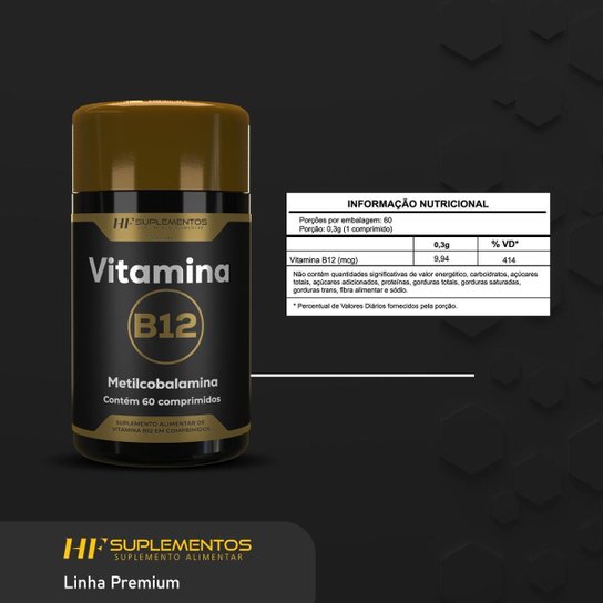 2X VITAMINA B12 METILCOBALAMINA 60COMPRIMIDOS HF SUPLEMENTOS