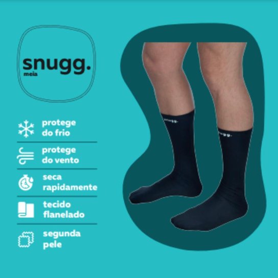 3 Meias Termica Segunda Pele Flanelada Proteção Frio