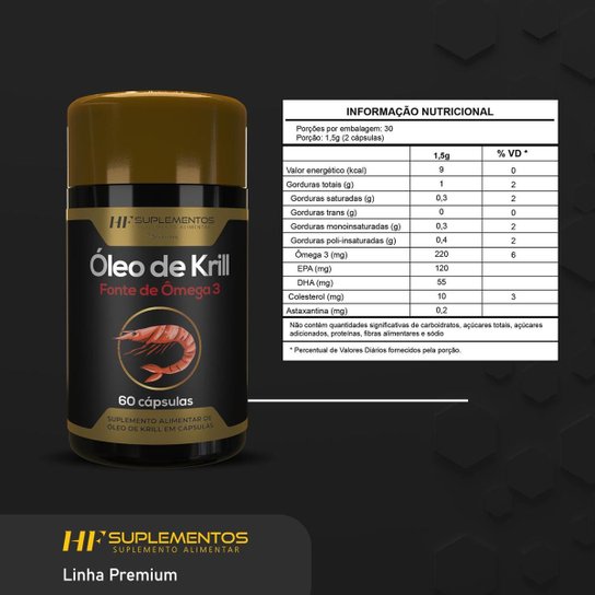 3X OLEO DE KRILL 60CAPS HF SUPLEMENTOS