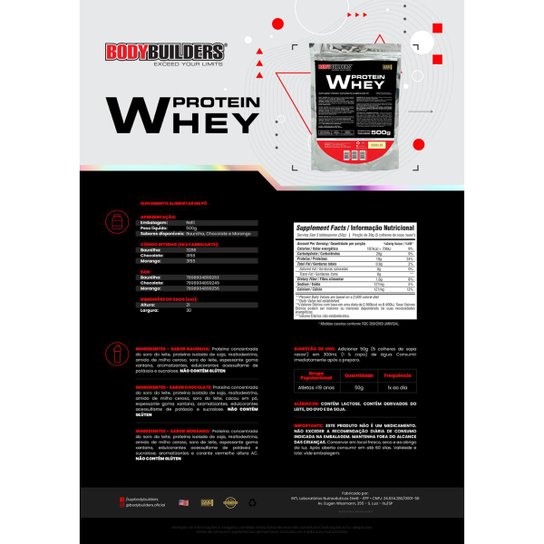 5 x whey refil - 500g - Bodybuilders