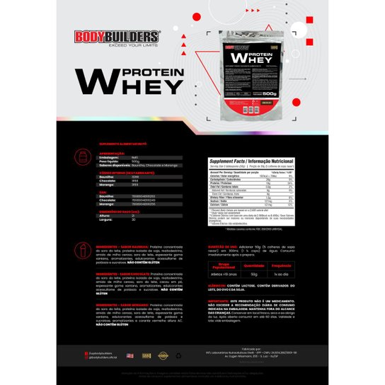 5 x whey refil - 500g - Bodybuilders