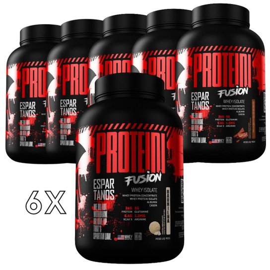 6x Protein Fusion Whey Isolate 900g - Kit Atacado Cx Fechada