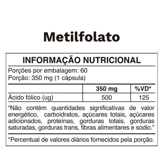 Acido Folico Metilfolato Vitamina B9 350Mg 60Caps Ocean Drop