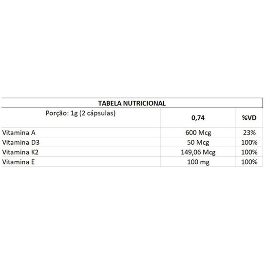 Adek Vitaminas A D E K 500mg 60 Capsulas NewFour
