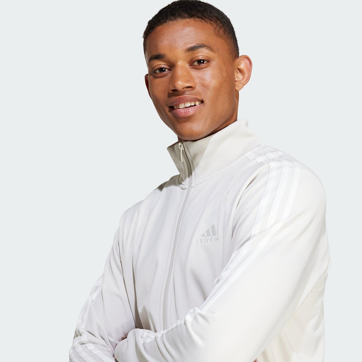 Jaqueta Corta Vento Adidas Adidas Masculina Agasalho Branco Adidas Agasalho  Adidas Essentials Stripes Masculino, image size:1200x1200