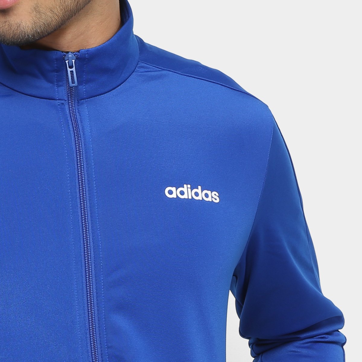 Agasalho Adidas MTS Basics Masculino - Azul+Branco | Allianz Parque Shop