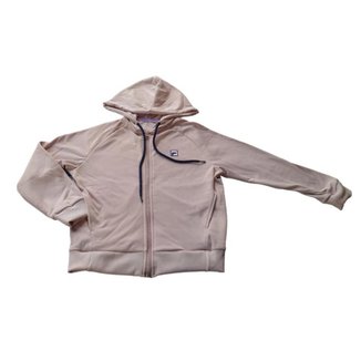 Agasalho Feminino Juvenil Fila Rose Capuz + Calça Bolsos Kit