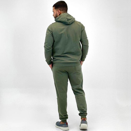 Agasalho Malwee Moletom Blusa Canguru com Calça Jogging Masculino