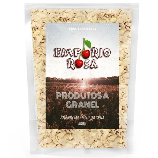 Amêndoa Laminada Crua Empório Rosa Granel 500G