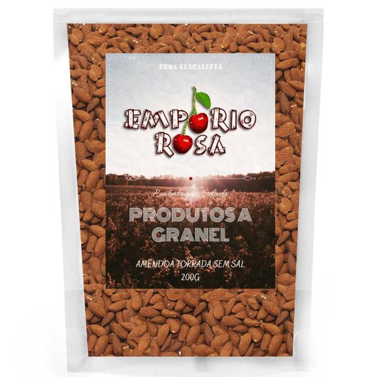 Amêndoa Torrada Sem Sal Empório Rosa Granel 200G