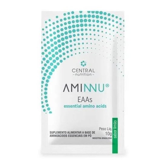 Aminnu Limão - Suplemento de Aminoácidos Essenciais - 30 Sachês de 10g - Central Nutrition