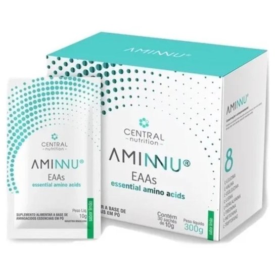 Aminnu Limão - Suplemento de Aminoácidos Essenciais - 30 Sachês de 10g - Central Nutrition
