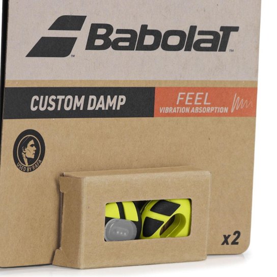 Antivibrador Babolat Custom Damp Com 2 Unidades Preto e Amarelo