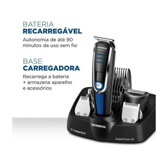 Aparador de Pelos Mondial Super Groom 10 em 1