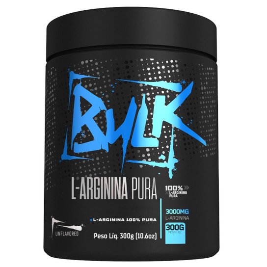 Arginina 100% Pura Suplemento em pó 300g L-Arginine 100% Pure - Bulk Nutrition