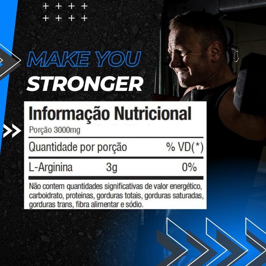 Arginina 100% Pura Suplemento em pó 300g L-Arginine 100% Pure - Bulk Nutrition