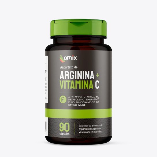 Arginina e Vitamina C - 90 Cápsulas- Omix