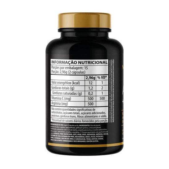 Arginina Vitamina C 30 Cápsulas Natusday Premium