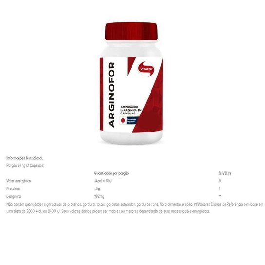 Arginofor - L-Arginina Vitafor 120 Caps