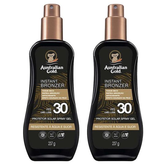 Australian Gold Instant Bronzer Kit Com 2 Protetores FPS 30 Kit