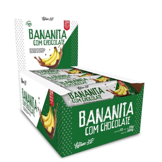 Bananinha Fit Zero Lactose Com Chocolate 300g Latam Fit
