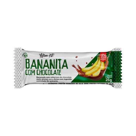 Bananinha Fit Zero Lactose Com Chocolate 300g Latam Fit