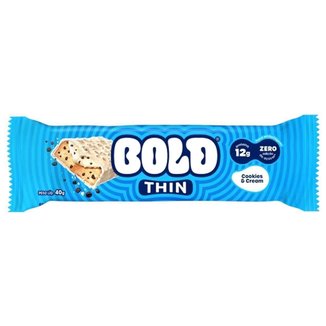 Barra de Proteina Thin - 1 Unidade 40g Cookies & Cream - Bold