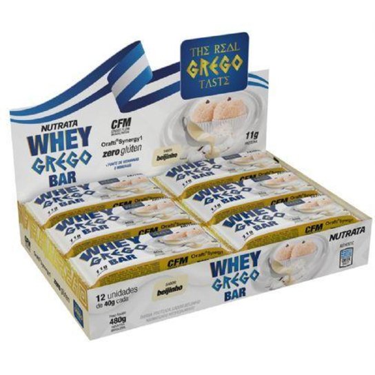 Barra Whey Grego Bar 12 Unidades de 40g Nutrata
