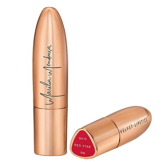 Batom Labial Marília Mendonça by Océane Velvet Lipstick Red Star
