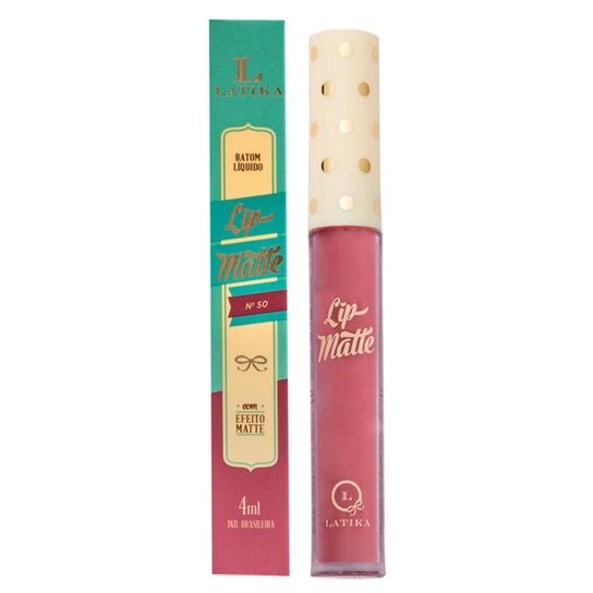 Batom Líquido Latika Lip Matte 4ml Nº 50 Nude