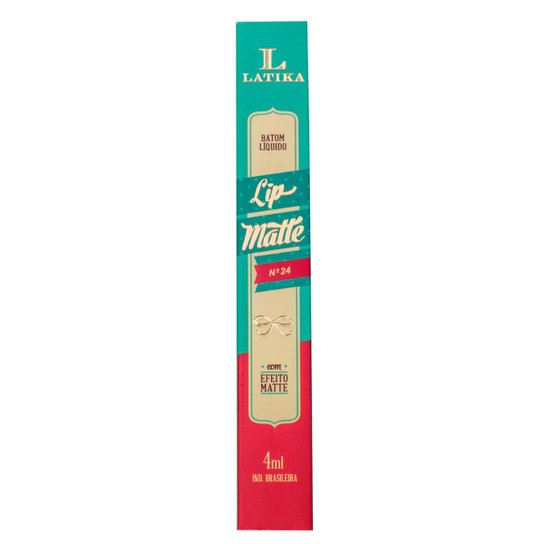 Batom Líquido Latika Lip Matte 4ml Nº24 Vermelho
