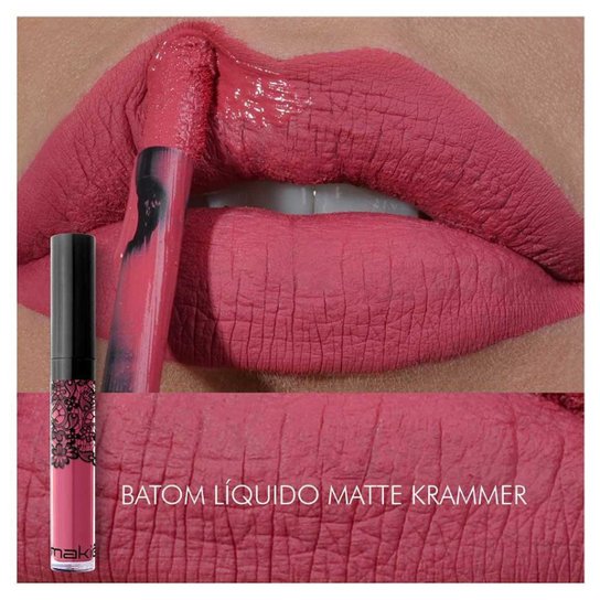 Batom Líquido Matte Makiê Tons Escuros Krammer