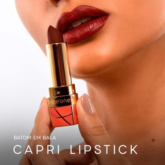 Batom Semi-Matte Océane Capri Lipstick Godness - Vinho
