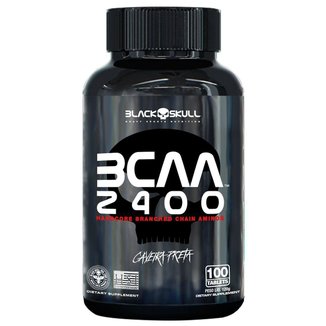 BCAA 2400 - AMINOÁCIDOS - 100 TABLETS CAVEIRA PRETA - BLACK SKULL