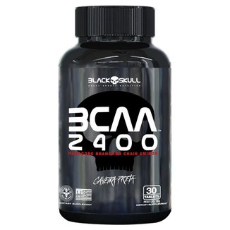 BCAA 2400 - AMINOÁCIDOS - 30 TABLETS BCAA 2400 30 TBS CAVEIRA PRETA
