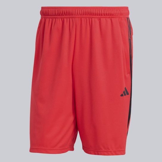 Bermuda Adidas Essentials TR 3 Stripes Vermelha