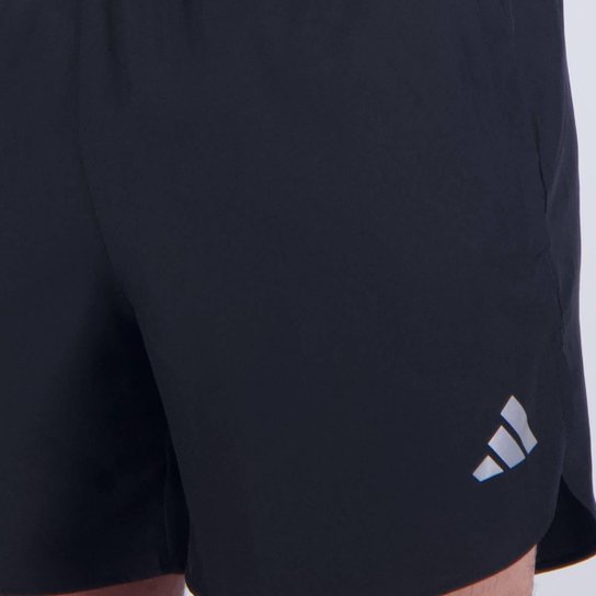 Bermuda Adidas Run It Preta e Cinza