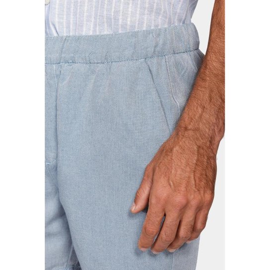 Bermuda Aramis Com Elástico Color Azul Médio