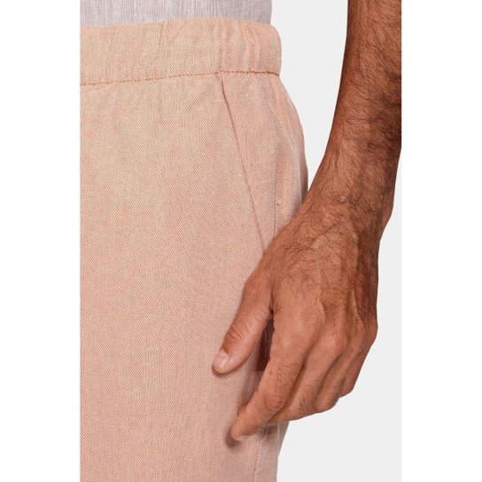 Bermuda Aramis Com Elástico Color Laranja Ferrugem