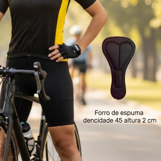 Bermuda Bike MTB Acolchoada Masculina – Forro D45, Secagem Rápida, P–GG