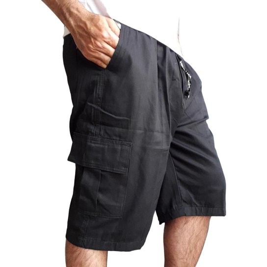 Bermuda Cargo Masculina 6 Bolsos Lateral Skate Militar