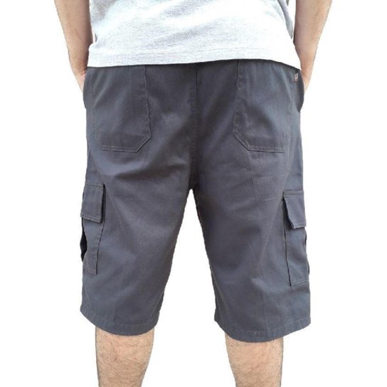 Bermuda Cargo Masculina 6 Bolsos Lateral Skate Militar