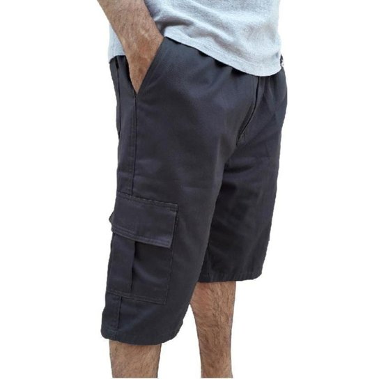 Bermuda Cargo Masculina 6 Bolsos Lateral Skate Militar