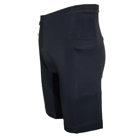 Bermuda com forro para ciclismo masculino com bolso lateral